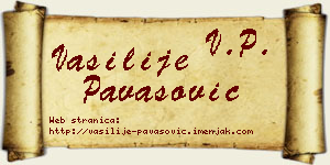 Vasilije Pavasović vizit kartica
